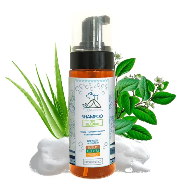 SHAMPOO SIN ENJUAGUE a base vegetal hipoalergénico ECOAustralis 160 ml